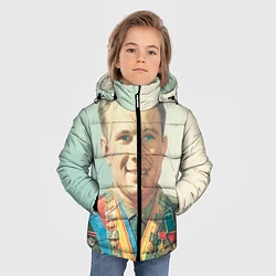Куртка зимняя для мальчика Гагарин в орденах, цвет: 3D-черный — фото 2