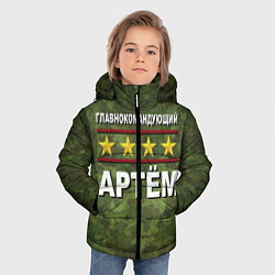 Куртка зимняя для мальчика Главнокомандующий Артём, цвет: 3D-красный — фото 2
