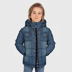 Куртка зимняя для мальчика Джинсовка, цвет: 3D-красный — фото 2
