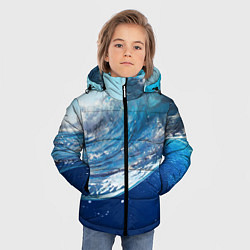 Куртка зимняя для мальчика Стихия воды, цвет: 3D-черный — фото 2