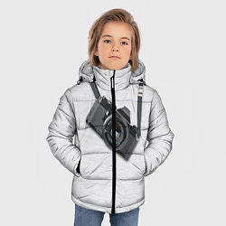 Куртка зимняя для мальчика Фотоаппарат на груди, цвет: 3D-красный — фото 2