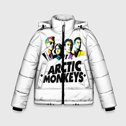 Куртка зимняя для мальчика Arctic Monkeys: Music Wave, цвет: 3D-черный