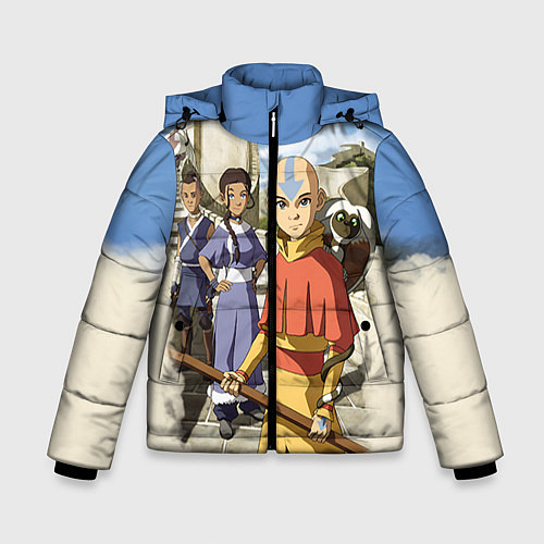 Зимняя куртка для мальчика Легенда об Аанге / 3D-Красный – фото 1