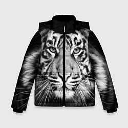 Куртка зимняя для мальчика Красавец тигр, цвет: 3D-черный