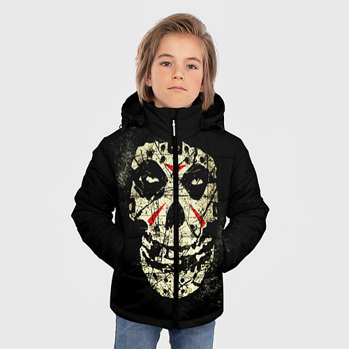 Зимняя куртка для мальчика Misfits: Death Face / 3D-Светло-серый – фото 3