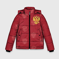 Куртка зимняя для мальчика Сборная России по футболу, цвет: 3D-красный