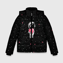 Куртка зимняя для мальчика Космонавт 4, цвет: 3D-черный