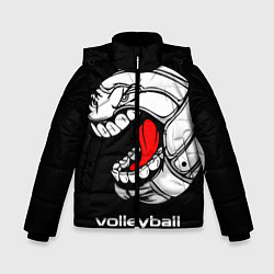 Куртка зимняя для мальчика Волейбол 25, цвет: 3D-черный