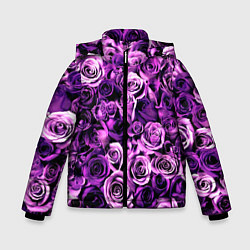 Куртка зимняя для мальчика Цветочки, цвет: 3D-черный