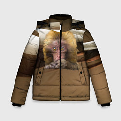 Куртка зимняя для мальчика Мартышка, цвет: 3D-черный