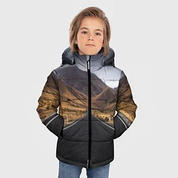 Куртка зимняя для мальчика Пейзаж горная трасса, цвет: 3D-черный — фото 2