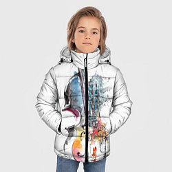 Куртка зимняя для мальчика Скрипка, цвет: 3D-черный — фото 2