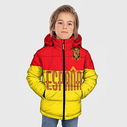 Куртка зимняя для мальчика Сборная Испании: Евро 2016, цвет: 3D-черный — фото 2