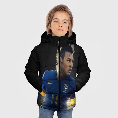 Зимняя куртка для мальчика Neymar: Brasil Team / 3D-Светло-серый – фото 3