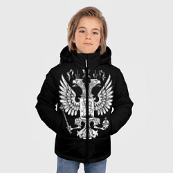 Куртка зимняя для мальчика Двуглавый орел, цвет: 3D-черный — фото 2