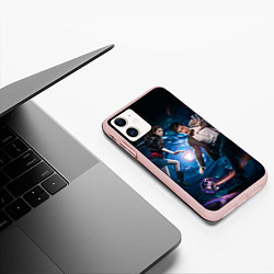 Чехол iPhone 11 матовый Доктор Кто art, цвет: 3D-светло-розовый — фото 2