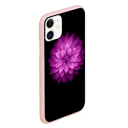 Чехол iPhone 11 матовый Violet Flower, цвет: 3D-светло-розовый — фото 2