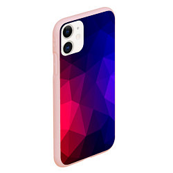 Чехол iPhone 11 матовый Red&Blue, цвет: 3D-светло-розовый — фото 2
