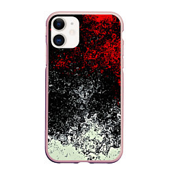 Чехол iPhone 11 матовый Взрыв красок, цвет: 3D-светло-розовый