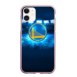 Чехол iPhone 11 матовый Golden State Warriors 6, цвет: 3D-светло-розовый