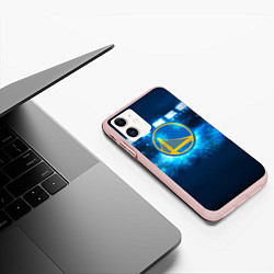 Чехол iPhone 11 матовый Golden State Warriors 6, цвет: 3D-светло-розовый — фото 2