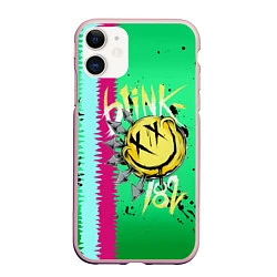 Чехол iPhone 11 матовый Blink 182, цвет: 3D-светло-розовый