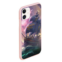 Чехол iPhone 11 матовый Sea of thieves, цвет: 3D-светло-розовый — фото 2