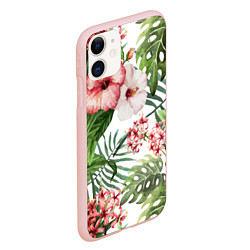 Чехол iPhone 11 матовый Таинственный остров, цвет: 3D-светло-розовый — фото 2