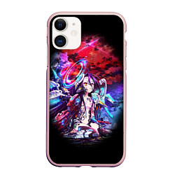 Чехол iPhone 11 матовый No Game No Life Zero, цвет: 3D-светло-розовый