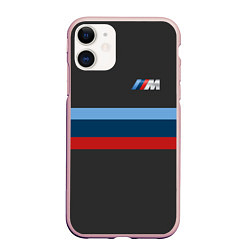 Чехол iPhone 11 матовый BMW 2018 M Sport, цвет: 3D-светло-розовый