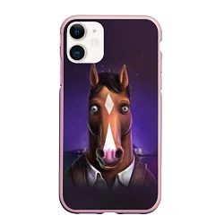 Чехол iPhone 11 матовый BoJack, цвет: 3D-светло-розовый