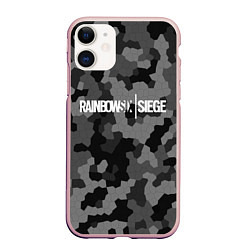 Чехол iPhone 11 матовый Rainbow Six: Grey Mozaic, цвет: 3D-светло-розовый