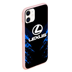 Чехол iPhone 11 матовый Lexus: Blue Anger, цвет: 3D-светло-розовый — фото 2