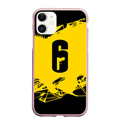 Чехол iPhone 11 матовый Rainbow Six Siege Collection, цвет: 3D-светло-розовый