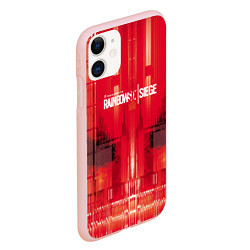 Чехол iPhone 11 матовый R6S: Red Back, цвет: 3D-светло-розовый — фото 2