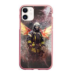 Чехол iPhone 11 матовый Пожарный ангел цвета 3D-баблгам — фото 1
