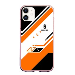 Чехол iPhone 11 матовый R6S: Asimov Orange Style, цвет: 3D-светло-розовый