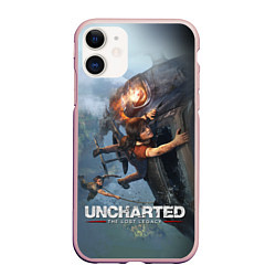 Чехол iPhone 11 матовый Uncharted: The Lost Legacy, цвет: 3D-светло-розовый