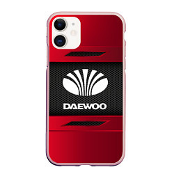 Чехол iPhone 11 матовый Daewoo Sport, цвет: 3D-светло-розовый