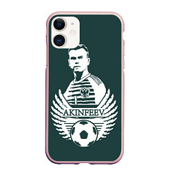 Чехол iPhone 11 матовый Akinfeev Style, цвет: 3D-светло-розовый