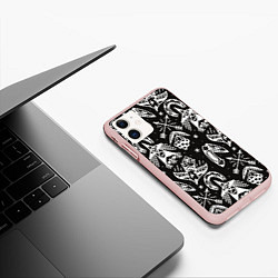 Чехол iPhone 11 матовый Сибирские мотивы, цвет: 3D-светло-розовый — фото 2