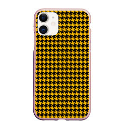 Чехол iPhone 11 матовый Off-White: Yellow Fashion, цвет: 3D-светло-розовый