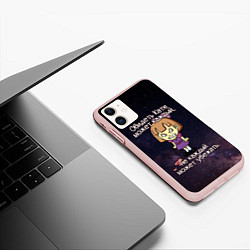 Чехол iPhone 11 матовый Обидеть Катю, цвет: 3D-светло-розовый — фото 2