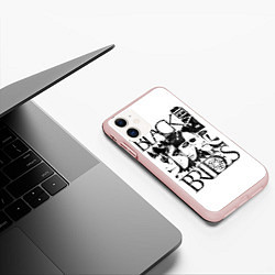 Чехол iPhone 11 матовый Black Veil Brides, цвет: 3D-светло-розовый — фото 2