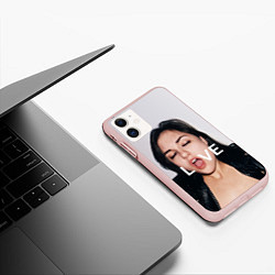 Чехол iPhone 11 матовый Sasha Grey: LOVE, цвет: 3D-светло-розовый — фото 2