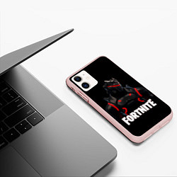 Чехол iPhone 11 матовый Fortnite: Cyborg, цвет: 3D-светло-розовый — фото 2