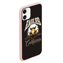 Чехол iPhone 11 матовый Eagles California, цвет: 3D-светло-розовый — фото 2
