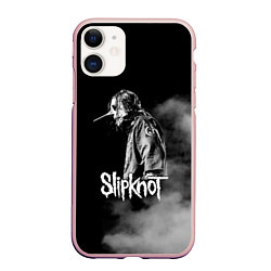 Чехол iPhone 11 матовый Slipknot: Shadow Smoke, цвет: 3D-светло-розовый