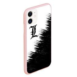 Чехол iPhone 11 матовый Death Note 5, цвет: 3D-светло-розовый — фото 2