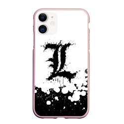 Чехол iPhone 11 матовый L letter snow, цвет: 3D-светло-розовый